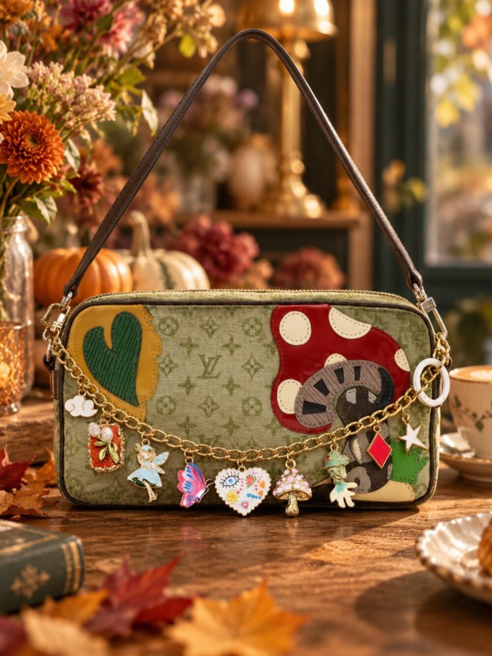 Whimsical Gold Bag Charm Chain